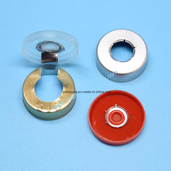 Tapas abatibles con certificación GMP de 13 mm, 20 mm y 32 mm, tapas de aluminio para viales de vidrio farmacéutico